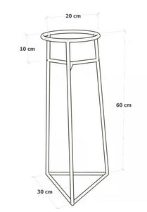 Portaplanta Triangular 60cms blanco